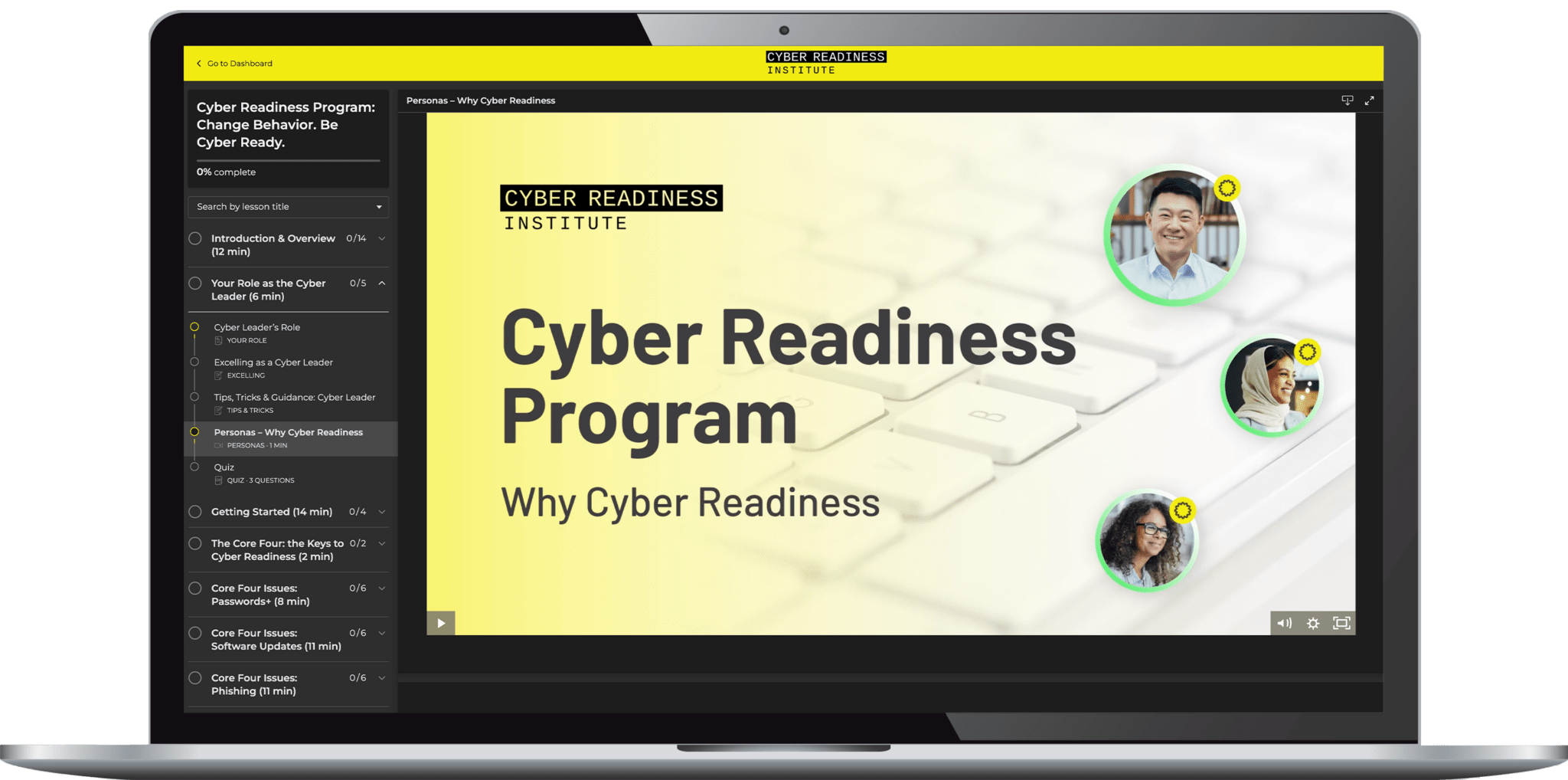 Cyber Readiness Program Screen