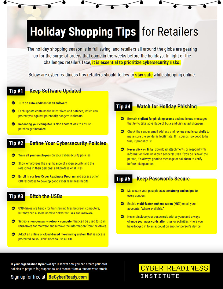 Holiday Shopping Tips for Retailers Cyber Readiness Institute