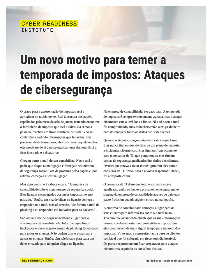 A New Reason to Dread Tax Season cover in portuguese