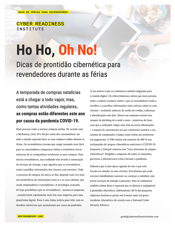 Tips for Retailers During the Holidays cover in portuguese