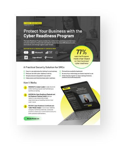 Cyber Readiness Program one-pager cover