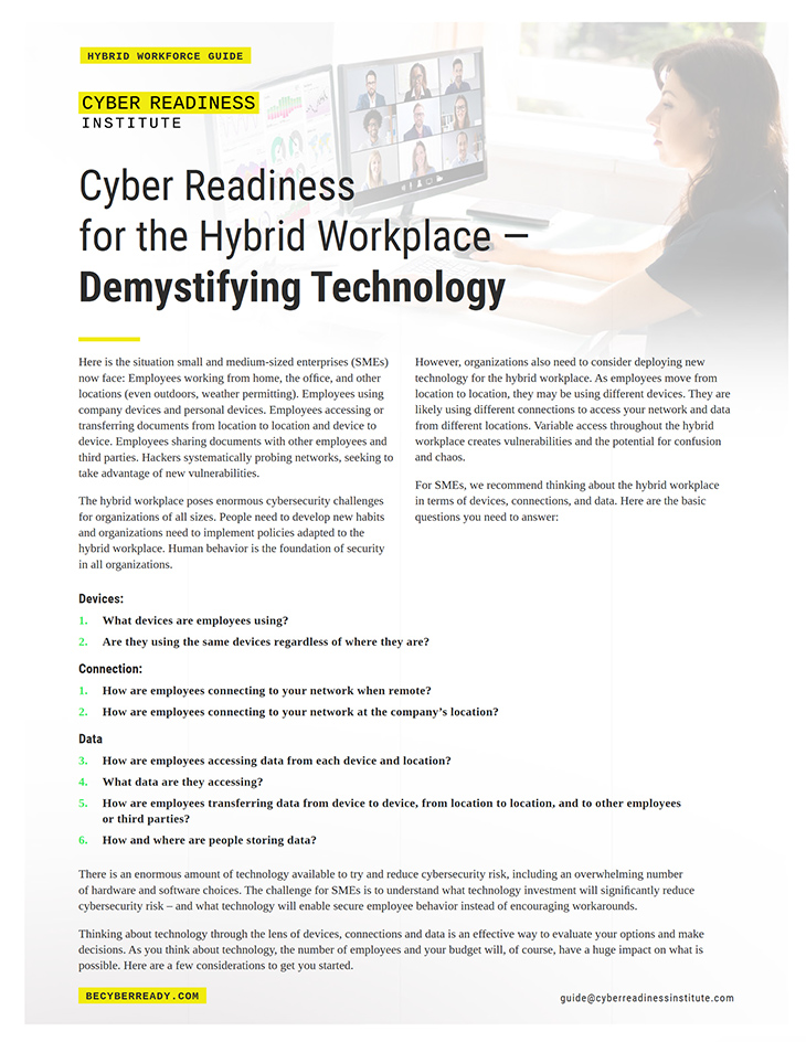 Cyber Readiness for Hybrid Workplace cover