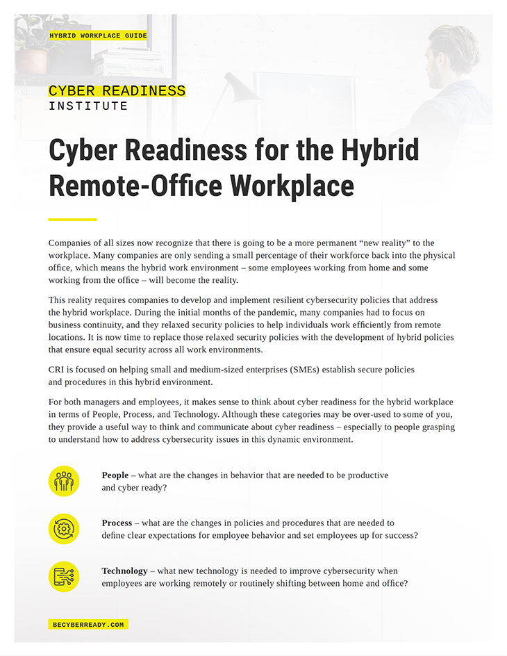 Cyber Readiness for the Hybrid Workplace cover
