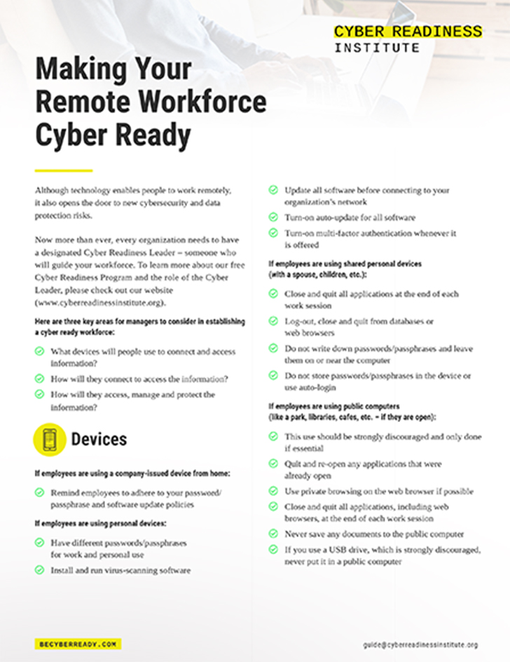 CRI Making Your Remote Workforce Cyber Ready Cover