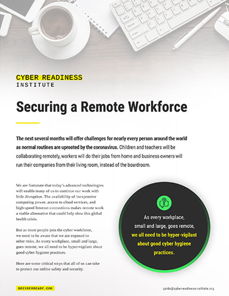 CRI Securing a Remote Workforce Cover