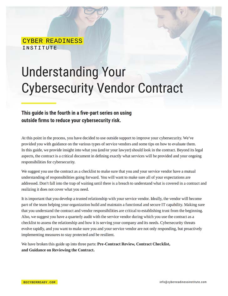 Understanding Your Cybersecurity Vendor Contract cover