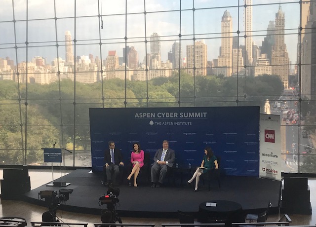 Aspen Cyber Summit speakers seated on stage